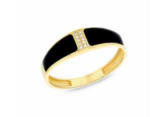 Onyx & Diamond Ring