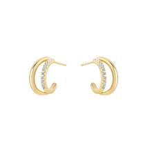 CZ Double Hoop Earring
