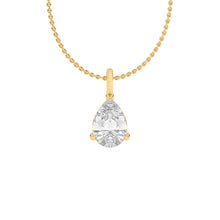 Pear Solitaire Pendant