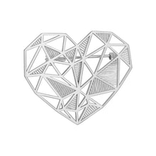 Geometric Heart Brooch