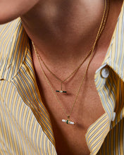 Dyllan Green Enamel T-Bar Necklace