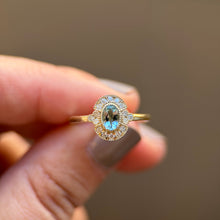 Aquamarine & Diamond Ring