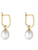 Horseshoe Pearl Drop Huggie