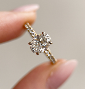 Signature Solitaire | Oval Hidden Halo