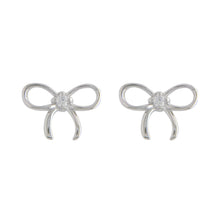 Sterling Silver Bow Stud Earrings