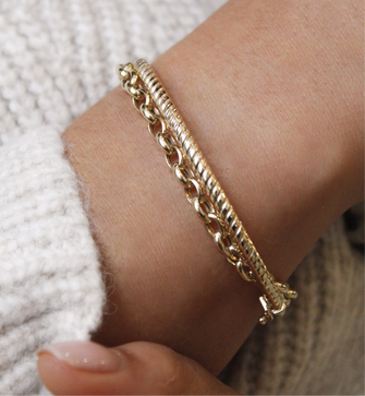 Oval Belcher Bracelet | 5mm