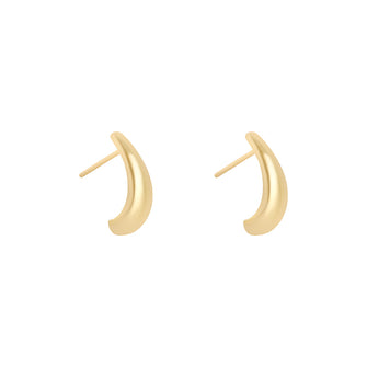 Elongated Tear Drop Stud Earring
