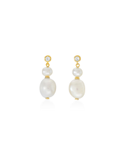 Eve Pearl & White Topaz Earrings