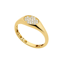 CZ Oval Signet Ring