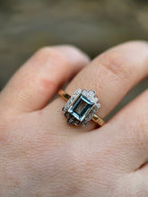 Blue Topaz Art Deco Ring