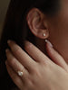 Pear Solitaire Stud