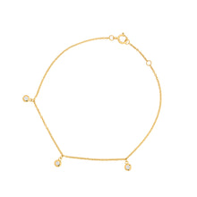 CZ Bezel Charm Bracelet