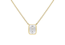 Diamond Bezel Pendant | Emerald