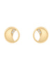 Crescent Moon Stud Earrings 9ct Gold
