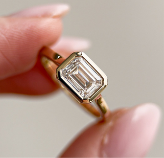 Bezel Solitaire | Emerald Cut