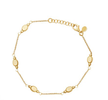Gold Plated Five Nugget Bracelet
