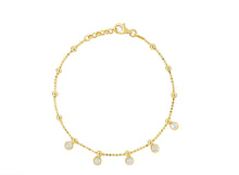 Gold Plated CZ Charm Bracelet