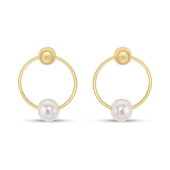 Circle Pearl Stud