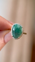 Rose Cut Emerald Ring