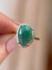 Rose Cut Emerald Ring