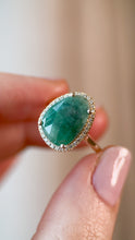 Rose Cut Emerald Ring