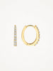 Tapered CZ Huggie Earrings