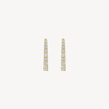 Tapered CZ Huggie Earrings