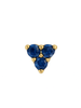 Blue Sapphire CZ Trilogy Piercing 9ct Yellow Gold