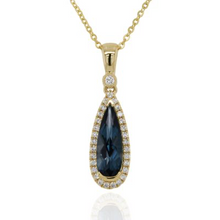 London Blue Pear Drop Pendant