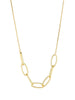 Oval textured link necklace