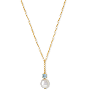 Bella Pearl & Blue Topaz Pendant