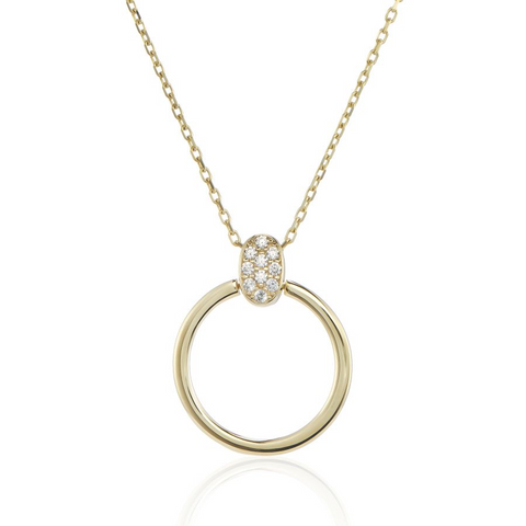 Pavé Circle Pendant
