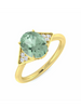 Oval Green Amethyst Ring