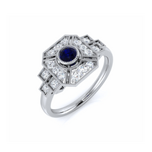 Sapphire Art Deco Ring