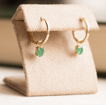 Emerald Charm Huggie