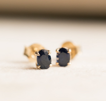 Oval Sapphire Stud