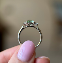 Mint Tourmaline East West Trilogy Ring