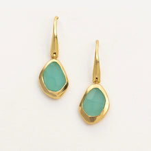 Stepping Stone | Aqua Hook Earrings