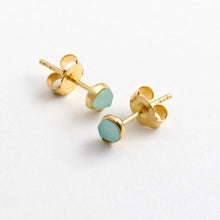 Stepping Stone | Aqua Stud Earring