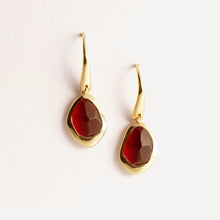 Stepping Stone | Garnet Hook Earrings