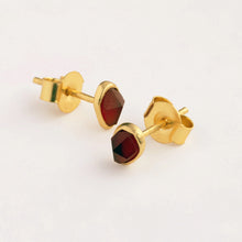 Stepping Stone | Garnet Stud Earring