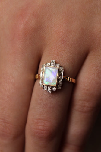 Opal Deco Ring