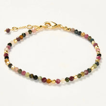 Rising Tides | Watermelon Tourmaline Bali Beaded Bracelet
