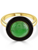 Jade & Onyx Ring