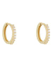 Gold CZ Huggie 12mm