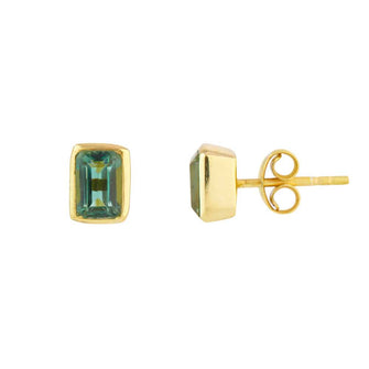 Manhattan | Green Tourmaline Stud Earring