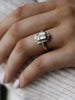 Green Amethyst Art Deco Ring