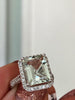 Green Amethyst Deco Ring