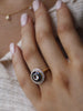 Sapphire, Aquamarine & Diamond Target Ring