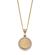 Diamond Halo Disc Pendant